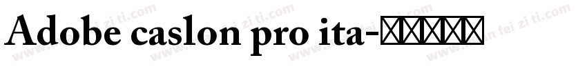 Adobe caslon pro ita字体转换